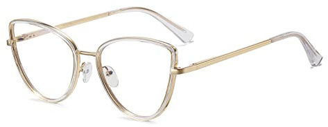 kachawoo Klassische Cat Eye Brille Rahmen Mode Metall TR90 Eyewears Elegante Anti Blue Light Prescription Brillen für Frauen