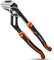 VANQUISH Wasserpumpenzange Rohrzange mit TPR-Griffen Länge 250mm Rostschutz Chrom-Vanadium Orange und Schwarz 3173
