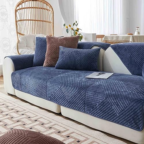YWQJL Samt Sofabezug Sofaschoner rutschfest 1 2 3 4 Sitzer,l Form Sofaüberwurf,Sofa Überzug Ecksofa Pets Dog Couch Überzug Couch Überzug Sofa Überwurf (#20, 110x110cm)