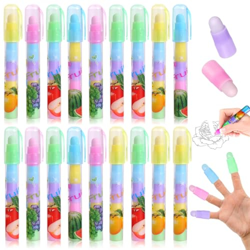 Radiergummi Kinder,Forreen 18 Stück Radiergummi Stift,Neuheit Radiergummis,Kleine Geschenke für Kinder,für Kinders für Studenten,Gastgeschenke,Geschenkfüllung,Hausaufgaben-Belohnungen