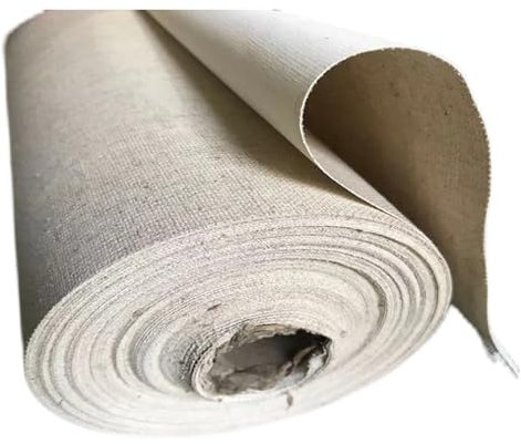Blanko-Leinwandrolle, 5 m lang, grundiert für Künstler, Leinenmischung, 100% Baumwolle, blanko, grundiert, Malerei, blanko, Leinwandrolle für Künstler, grundiert, blank (Farbe: 160 cm breit, Baumwo