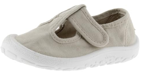 Victoria Sandales Bosco Barefoot 1370108 | Toile Teintée Drec & Bande Auto-Agrippante pour Enfant Unisexe