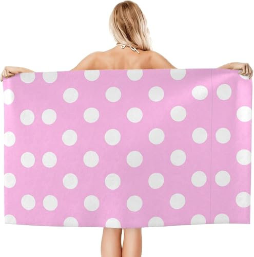 Tizhweqo Mikrofaser Strandtuch Punkte Handtuch Groß 100x200 cm, Punkte Strandtuch 3D Badetuch Strandhandtuch Schnelltrocknend Weiches Strandlaken, Reisehandtuch, Saunatuch z921