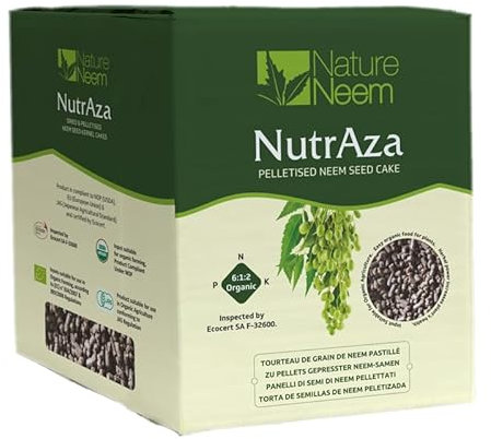 NutrAza, fertilizzante universale, granuli di neem, certificato biologico ECOCERT (5 Kg)
