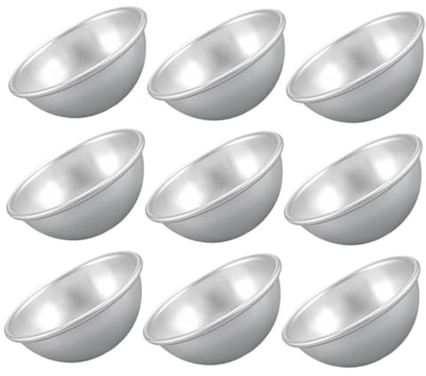 MOLUCKFU 9stücke Ei Torte Form Pfannen Backform Aus Hitzebeständigem Aluminium Für Eierkuchen Pasteten Pudding Kuchen Cupcakes Geeignet Für Zuhause Küche