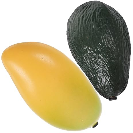 Yardwe Instruments de Percussion Fruités 2pcs Maracas en Plastique de Mangue et Avocat Design Détachable et Rangement Pratique pour Garçon et Filles