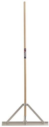 Spear & Jackson 3888AS Rasqueta Niveladora de Aluminio – Hoja de 24 (605 mm), Mango Largo de 62 (1580 mm), Ligera y Resistente, para Nivelación de Asfalto, Hormigón, Tierra, Grava y Arena