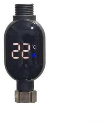 TONIXY Termómetro digital de ducha con pantalla inteligente de temperatura, interfaz de acero inoxidable 304, tamaño de tuerca de 1/2 pulgada, mide 0-99 °C 106 x 45 mm (B)