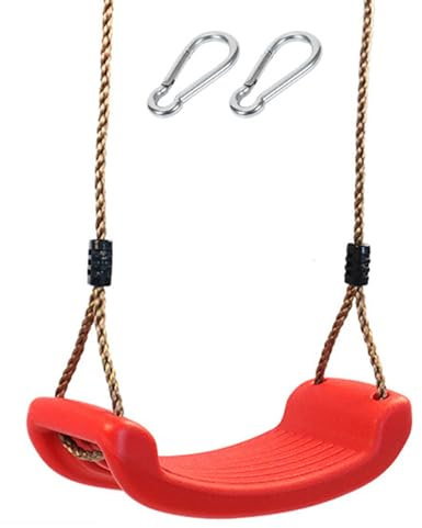 Bwuikim Asientos de columpio para patio, patio trasero, tablero familiar, juego de asientos de cuerda para interiores y exteriores con accesorios, juego de 130 libras para niños