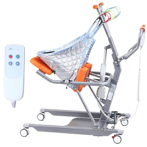 Sollevatore Elettrico Per Pazienti Con Funzione Di Sollevamento, 150 Kg | Sedile pieghevole a 180° per facilitare il trasferimento tra letto e WC per anziani e persone disabili