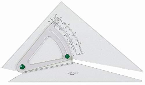 Linex 1120/10B verstellbarer Winkel, 320x250x2,5mm, kombiniert Dreieck und Winkelmesser