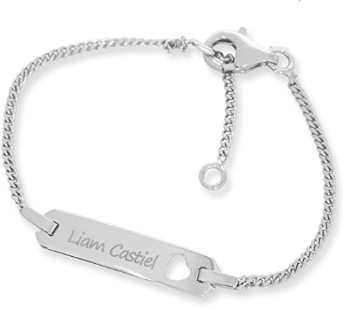 Baby ID Armband Silber zur Taufe Geburt