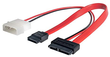 AKYGA AK-CA-45 Slimline SATA (w) / SATA (w) / Molex Stecker Adapter Stromkabel