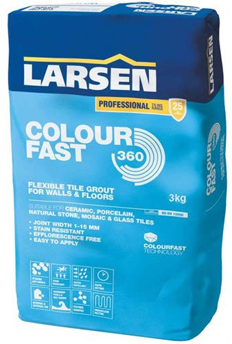 3kg Larsen Colourfast 360 Flex Joint Beige Flexible Floor Grout (Beige)