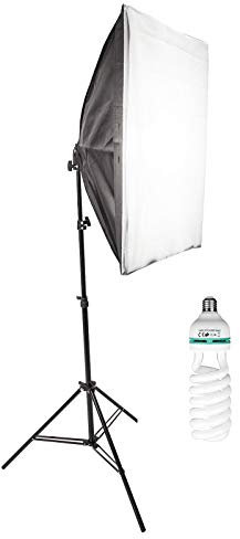 Softbox Kit Eclairage Photo Studio avec 150W 5500K Ampoule CFL, Support de Lumière, Softbox pour Portrait Produit Tournage Youtube Photographie