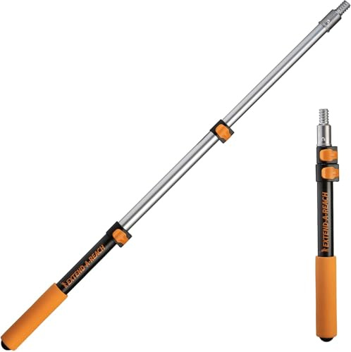 0.45-0.9m (1.5-3 ft) Paint Extension Pole // Multi-Purpose Telescopic Painting Pole with Universal Twist-on Metal Tip // Lightweight & Sturdy Extension Pole for Painting, Dusting & Window Cleaning
