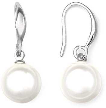 Heideman Ohrringe Nepta Damen - aus hochwertigem Edelstahl - silber gold rosegold farbend poliert - Ohrhänger mit Perle für Frauen - Perle 10mm Durchmesser