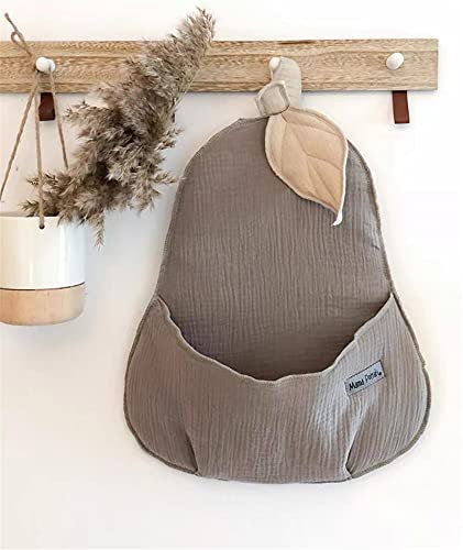 SWECOMZE Hängender Organizer Bad, 48 * 36cm Hängeaufbewahrung Badezimmer, Birne Organizer, Hängender Aufbewahrungstasche, für Tür Bad Kinderzimmer Wohnzimmer Schlafzimmer (Grau)