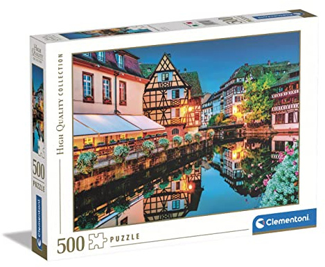 Clementoni - 35147 - HQ Collection Puzzle - Strasbourg Old Town - 500 Teile | Für Erwachsene Und Kinder 14 Jahren, Geschicklichkeitsspiel Für Die Ganze Familie