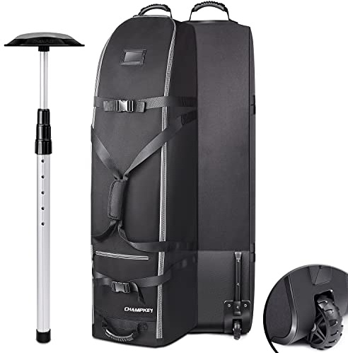 CHAMPKEY Premium Soft Padded Golf Travel Bag Flight with Wheels - 1200D Premium Oxford Fabric Golf Travel Cover