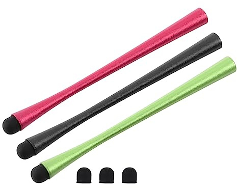 QUARKZMAN 3Stk Stylus Stifte für Touchscreens Schlank Universal Kapazitiv Kugelschreiber für All Kapazitiv Touch Gerät mit 3 Extra Spitzen Rot/Schwarz/Grün