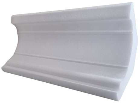 Lightweight COVING Interior Design BFA10 XPS Polystyrene Cornice Moulding Home Decor Wall/Ceiling Decoration 100mm x 100mm x 2 Meters