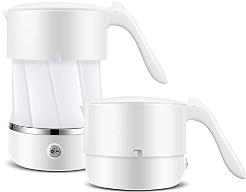 Bollitore Elettrico Bollitore dell'Acqua Pieghevole Protezione dallo spegnimento Automatico Bollitore da 0,5 Litri Teiera per Viaggi a casa (con Taglia Unica)