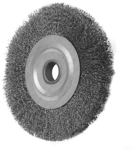 Steel Wire Brush Wheel, Portable Tool Accessory Flat Crimped Wire Wheel Brush, 100mm Outer Diamter, 13mm Internal Diamter