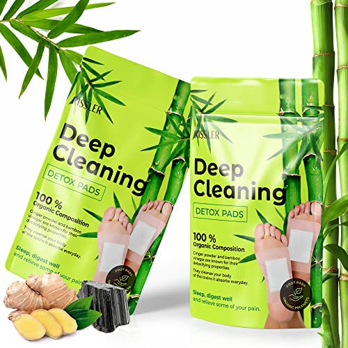 Rissler, 20 Patch Detox Piedi, Nuova Ricetta per Migliorare la Qualità del tuo Sonno, Patch disintossicanti plantari premium, 100% naturale in polvere di zenzero ricetta 2025