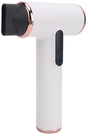 Sladdlös Hårfön med Digital Skärm, 3 Hastigheter USB-uppladdningsbar Fön med Munstycke, Bärbar Resehårtork för Dorm Camping Outdoor