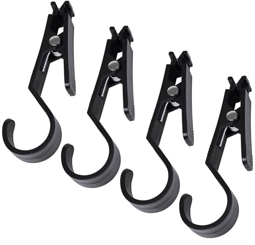 Wäscheklammern Zeltdach Clip,4 Stück Zelt Clip Lichthaken Zeltstangen Haken Multifunktionale Licht Haken Klammerhaken Handtücher Clips Sockenklammer Handtuchklemmen für Camping Outdoor
