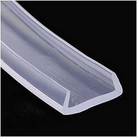 Cinta aislante de corrientes de aire Sello de goma transparente con borde de canal de goma de 5M U, utilizado en la cocina/19 mm * 12 mm(22Mm*8Mm)