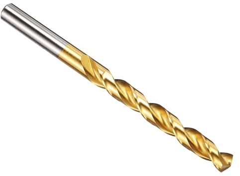 PATIKIL Brocas de 9.1 mm, Acero de Alta Velocidad M42 con 8% Cobalto, Vástago Recto Jobber 135°, Recubrimiento de Nitruro de Titanio (TiN) para Acero Inoxidable y Metales Duros - 1 Unidad | Jobber - Vástago recto para metal duro de acero inoxidable