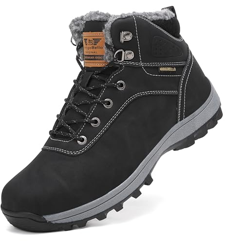 ARRIGO BELLO Botas Mujer Hombre Nieve Botines Invierno Cálido Zapatos Antideslizantes Forradas Boots fur Unisex 36-46(Negro,37)