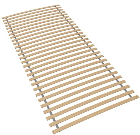 Sleepneo Rollrost 90x200, fertig montiert und gerollt, 28 Latten, Blauer Engel Zertifiziert, Lattenrost 90 x 200 cm aus Buchenholz, Traglast 130kg