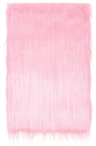 Kunstfell Rosa 60x40cm,Fell zum Basteln Kunstfell Plüchstoff Fellimitat,Kunstfell zum Basteln,Quadratisch Kunstfell Rosa gilt für Kissen Stuhlbezug Kamera Matte Zwergenkostüm Plüschstoff