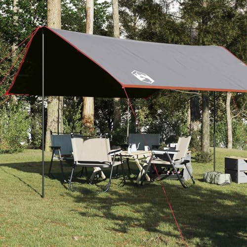 HaoChrymec Tarp Orange mit Wasserdichtem Oxford-Gewebe, Multifunktionales Design, Sonnenschutz, Zeltplane, Camping Plane, Outdoor-Abdeckung, 430 x 380 x 210 cm