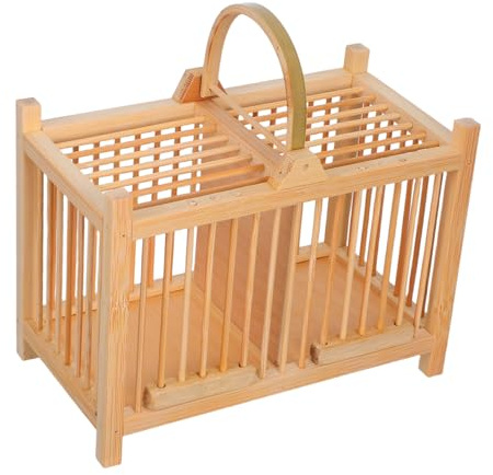 Abaodam Holzkäfig für Heimchen mit Griff Terrarienbox aus Holz für Kleine Haustiere Wie Grillen Hamster und Spinnen Einfach zu Reinigen und Sicher