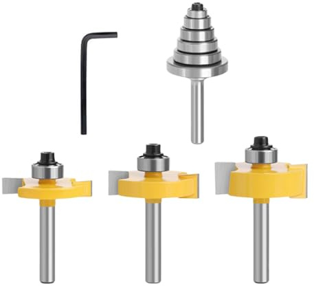 Set Punte Per Fresatrici Con Scanalature Precise Impeccabili Adatte Pannelli Truciolari Legno Compensato Carburi Legno Acrilico Punta Fresatrici