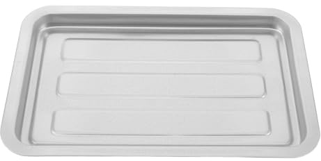 Veemoon Teglia da forno: teglia rettangolare in ferro 230x143 mm per forno - per pizza al barbecue - per cottura di tacchino, verdure e frutti di mare