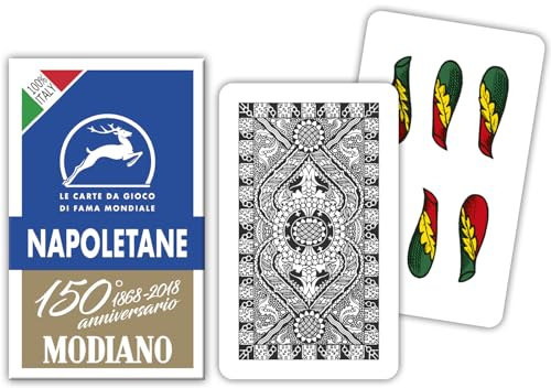 Modiano Cartes à Jouer Napoletane Bleu Anniversaire 150 Ans
