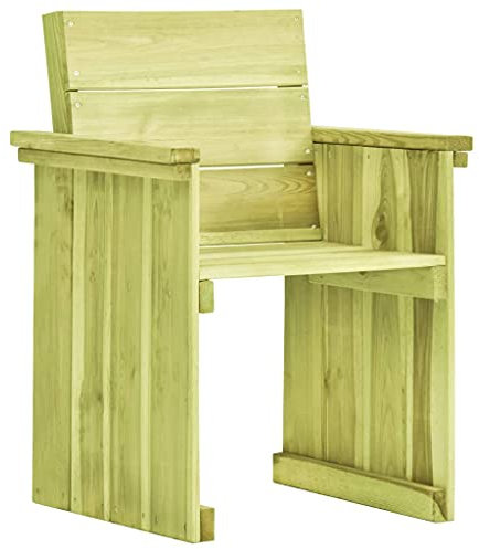 TEWTX7 Vintage Inspirierten Gartenstuhl, Essstühle mit Armlehne fur Garten, Terrasse und Veranda, Gartenmöbel, Wetterfest, Imprägniertes Kiefernholz