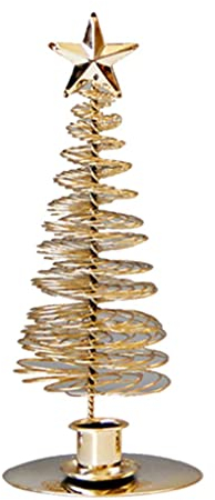 Tubayia Kerzenhalter Goldener Weihnachtsbaum Stern Kerzenständer Kerzenleuchter Weihnachten Dekoration (M Einzelbecher)