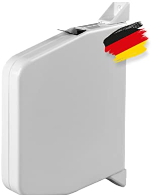 BAUHELD® Avvolgitore per tapparelle da parete [filo automatico] – Robusto avvolgitore per tapparelle da 14 mm [senza cintura] – orientabile di 180° – Mini avvolgitore con distanza tra i fori 153 mm –