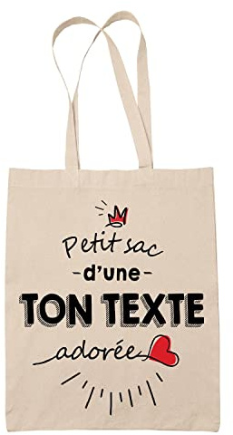 Planetee Tote Bag personnalisable | Sac coton cabas réutilisable prénom nom métier personnalisé | Idée cadeau customisable