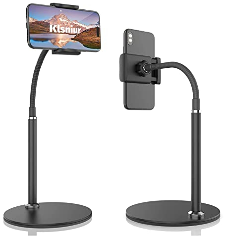 Supporto per cellulare da tavolo regolabile per iPhone 12 11 Pro Xs Max Xs 8 7 Plus, Samsung S20 S10, altri smartphone e altri dispositivi da 3,5-6,5 pollici (Schwarz)