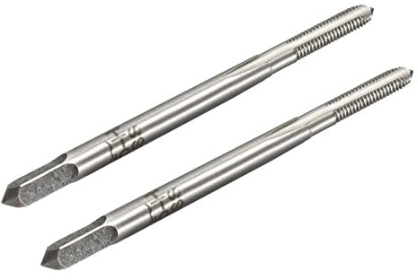 QUARKZMAN M2.5 Métrico Rosca Fresado Machos x 2uds H2 Recto Flautas Máquina Macho para Rosca Reparación, [Alta Velocidad Acero, Sin Recubrimiento]