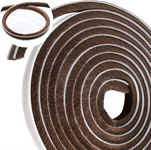 10M Bürstendichtung Selbstklebend Bürstenleiste Dichtungsstreifen Winddicht Staubdicht Dichtungsband Für Schiebetüren Fenster Garderobe Dichtungsbürste