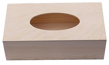 Kosmetiktücher Box Tücherbox ausHolz,24x12x8cm Taschentuchbox Taschentuchspender,Tücherbox,Rechteckige Kosmetiktücher Tissue Box für Esszimmer Badezimmer Schlafzimmer Büro (Beige, One Size)