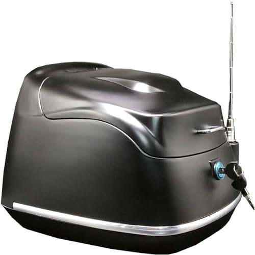 VECNUM Topcase Motorradkoffer Top Case Box, Top Case Universal, Für Roller, Motorrad, Mofa & Quad Aufbewahrungskofferroller Kann Helme,Grau
